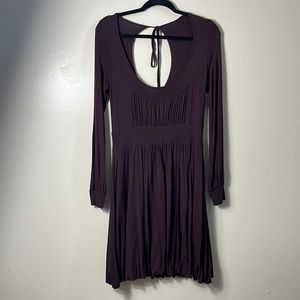Vertigo Paris purple long sleeve bubble midi dress size M
